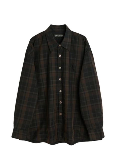 camicia borrowed uomo nera OUR LEGACY | M2252OB